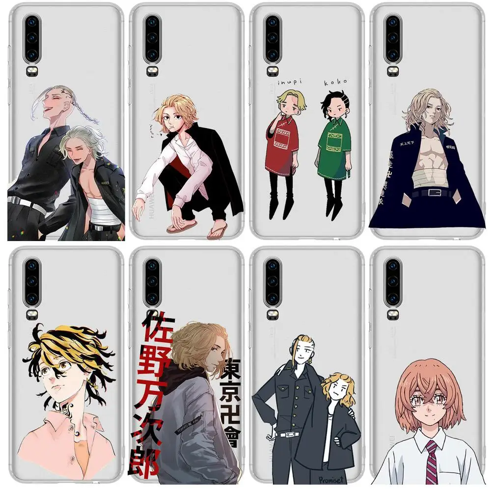 

Anime Tokyo Revengers Anime Transparent Phone Case For Huawei P40 P30 P20 P10 P9 P8 Lite E Pro Plus Etui Coque Painting Hoesjes