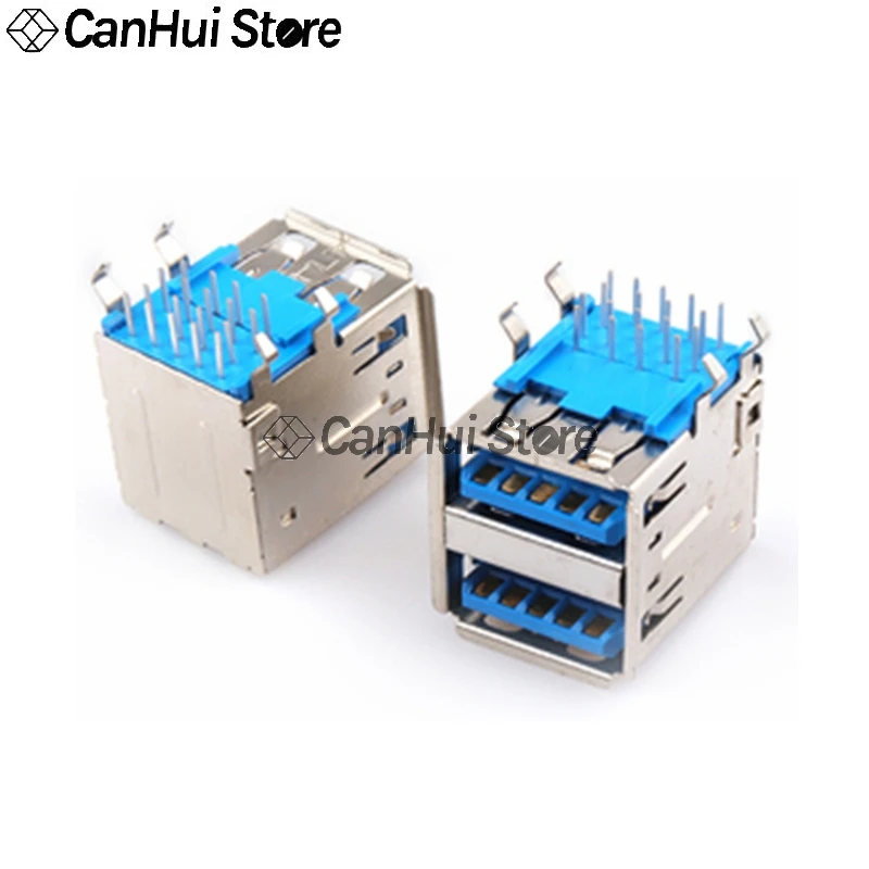 Квадратный разъем USB A типа мама 90 / 180 градусов 5 шт