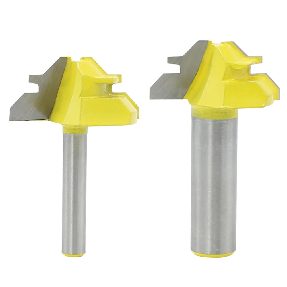 

Woodworker Lock Miter Router Bit 45 Degree Width 1-3/8 Drill Bit 1/2 Shank 1/4 Shank Tenon Cutter Woodwork Milling Cutters