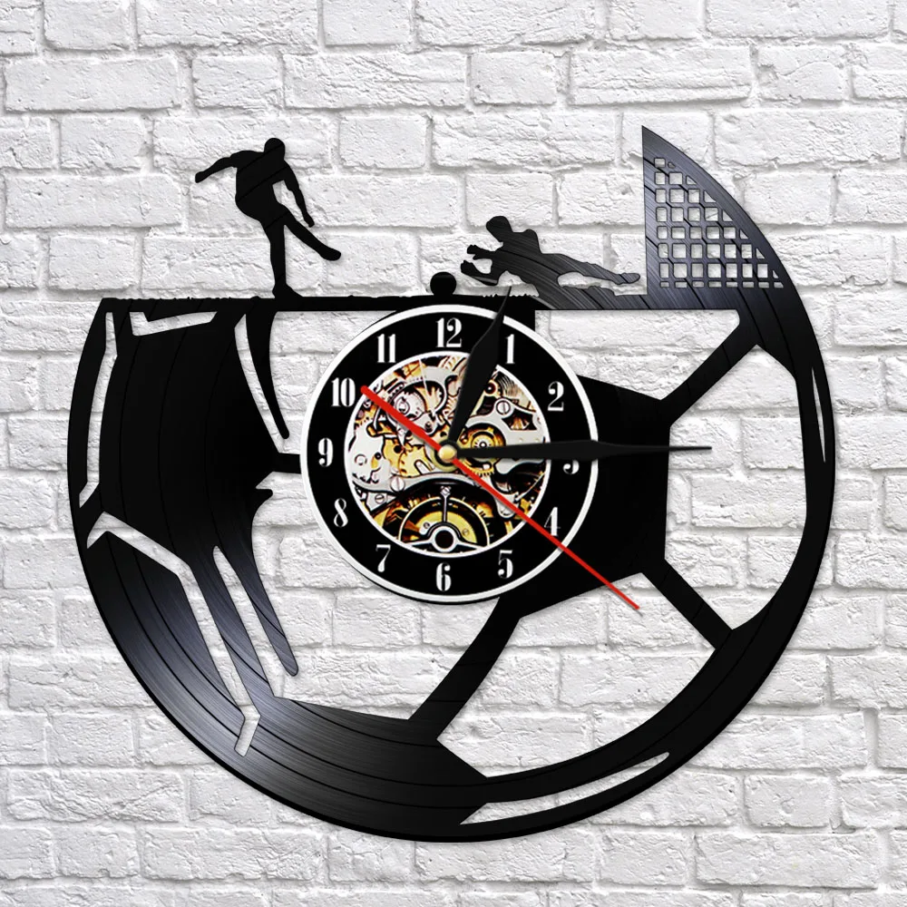 Настенные часы с виниловой пластиной в винтажном стиле для мальчиков украшение