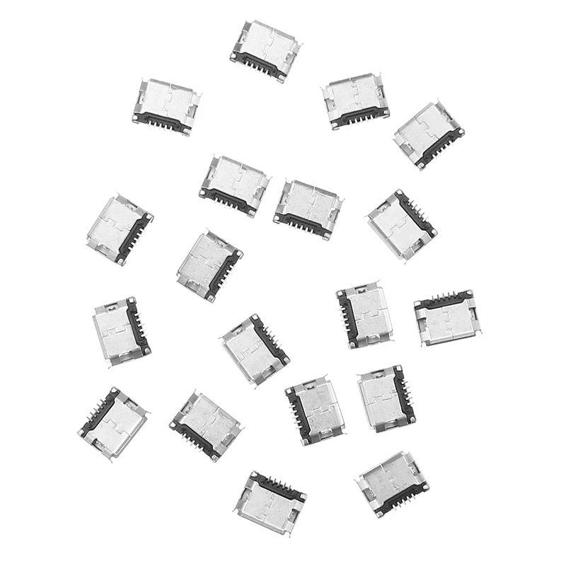 20 штук разъем SMT прочный Micro Тип USB B муфтовый стыковочный переводник разъемы 5