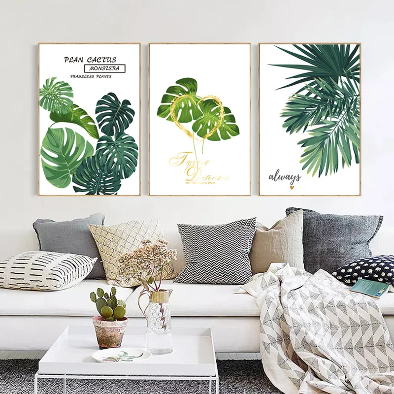 Идиллическое зеленое растение картина маслом холст художественный постер и фото