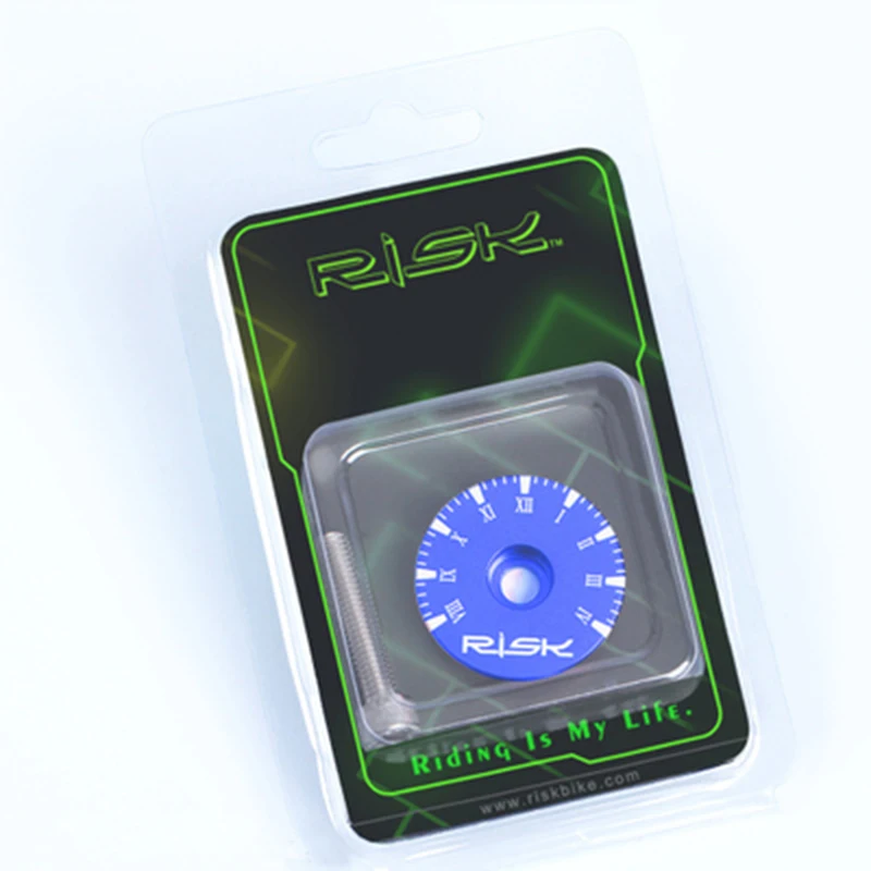 Clock Blue Рискованный Цветной алюминиевый подвесной стержень для велосипеда с ЧПУ для горного дорожного велосипеда 1 1/"(28,6 мм) Вилка для гарнитуры со стержнем верхняя крышка 9,2 г/шт - Цвет: Clock Blue