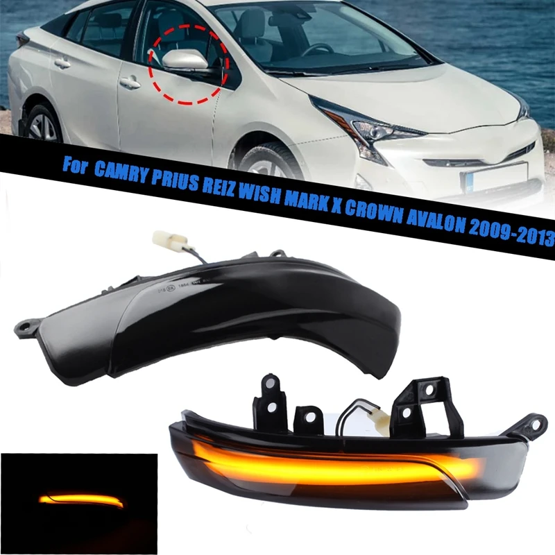 

Car Dynamic LED Turn Signal Rearview Side Mirror Light Indicator for Toyota PASSO Camry Wish Prius Reiz Mark X Avalon