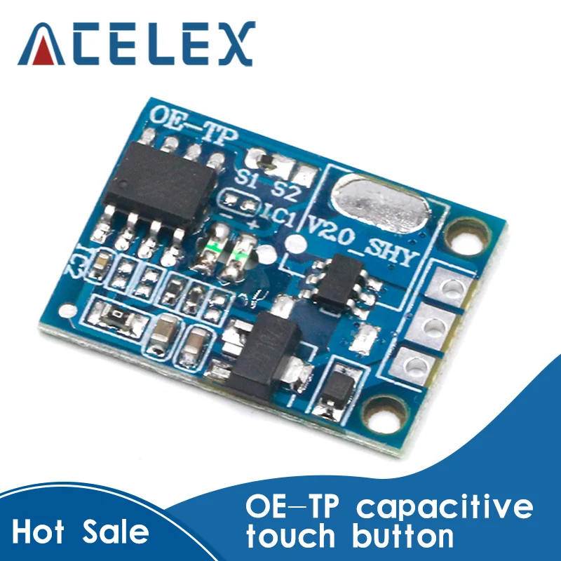 

OE-TP capacitive touch button light touch switch module digital touch sensor LED no pole dimming 10A DC 5-12V