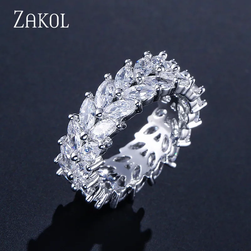 ZAKOL набор из 4 шт. в форме листа новое модное ожерелье серьги браслет и кольцо