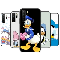 daisy love duck black soft cover the pooh for huawei nova 8 7 6 se 5t 7i 5i 5z 5 4 4e 3 3i 3e 2i pro phone case cases