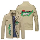 Куртка уличная с принтом в стиле хип-хоп, мужская повседневная быстросохнущая Спортивная одежда для улицы, облегающая куртка с воротником-стойкой