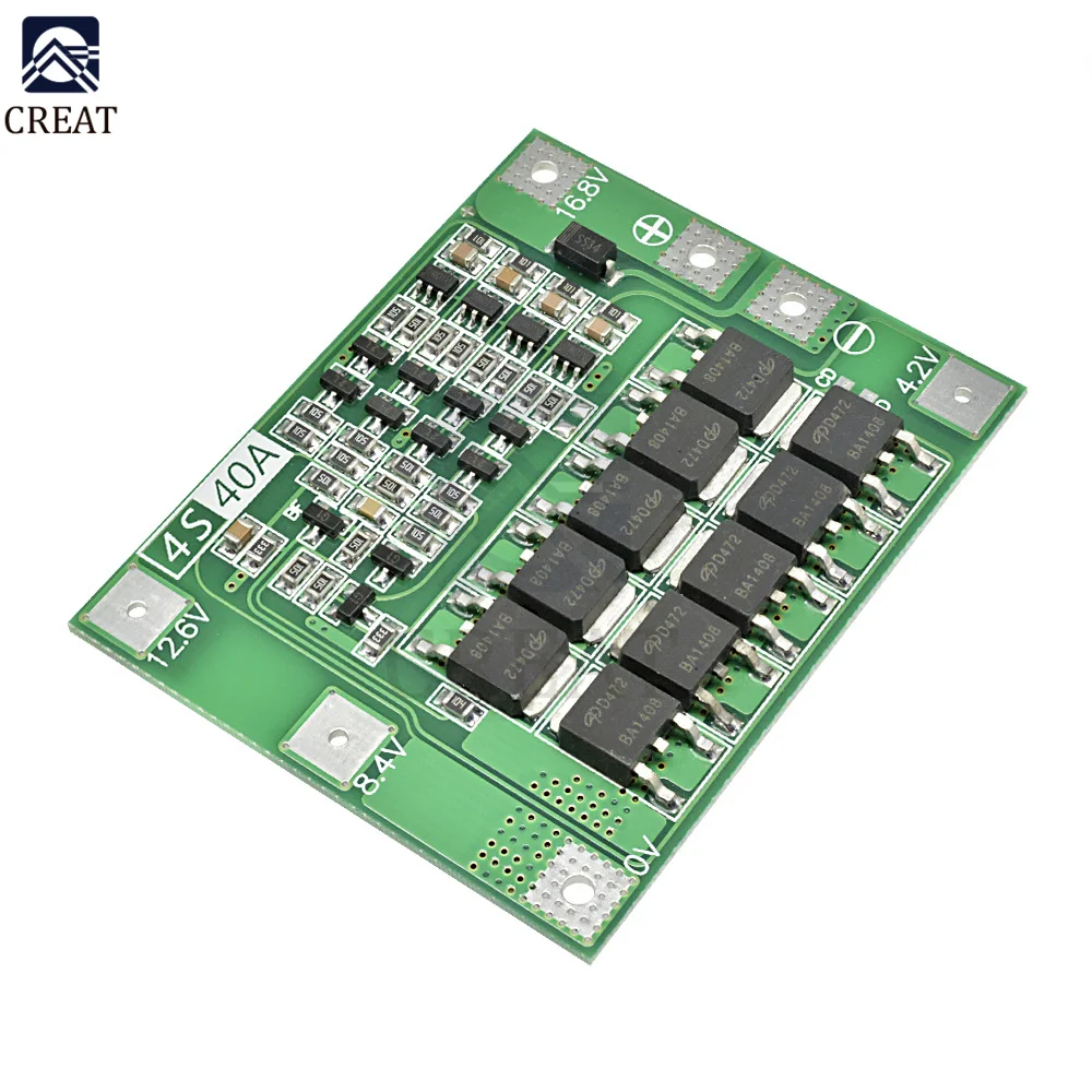 Защитная плата зарядного устройства для литий-ионных батарей 3S/4S Bms
