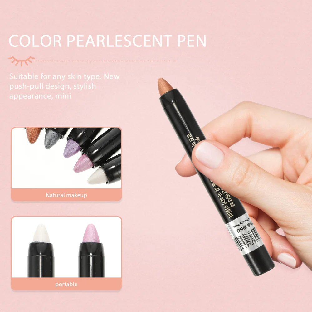 

5pcs Smooth Eye Shadow Sticks Glitter Eyeshadow Sticks Cosmetics