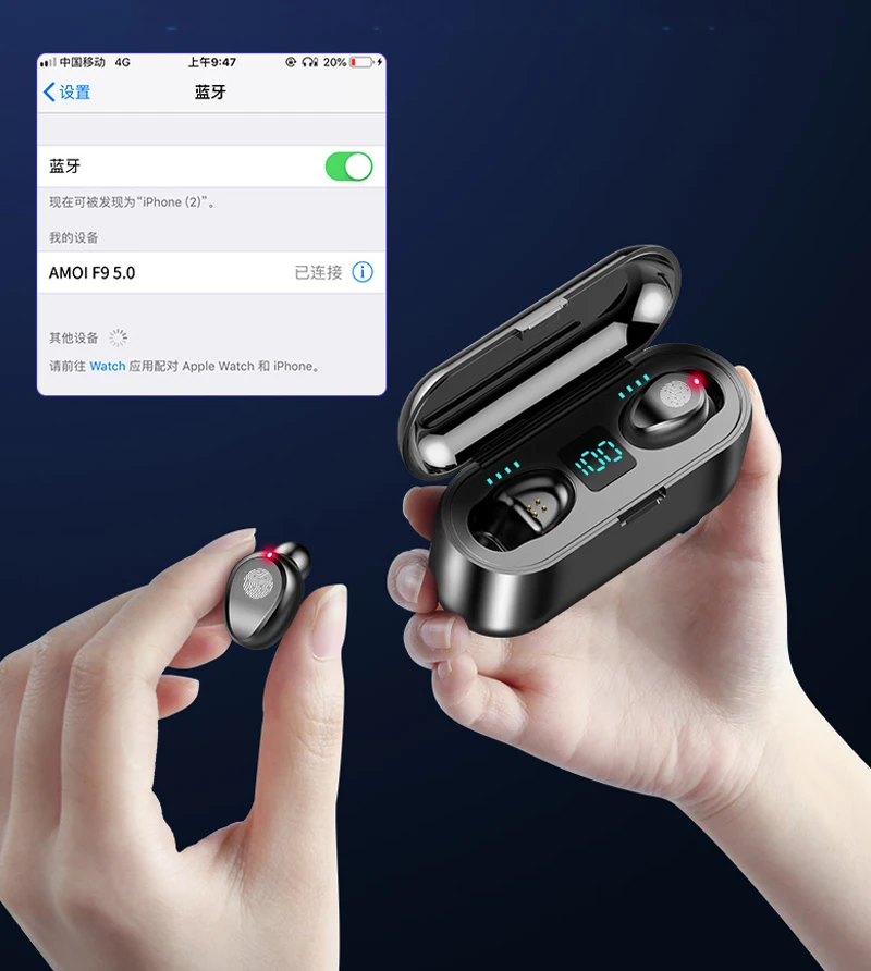 ROCK беспроводные наушники Bluetooth V5.0 стерео наушники гарнитура 2000 мАч Мощность для iPhone Xiaomi спортивные наушники с микрофоном