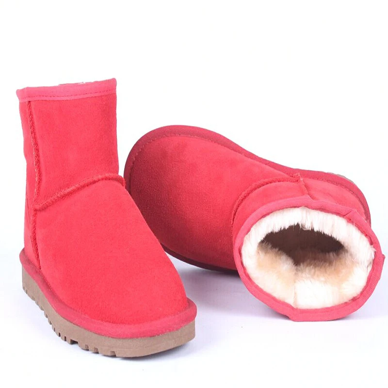 

Australia Genuine Leather mujer ugs botas women Snow Boot Fashion Winter Warm Toe Women Fur Plush Shoes Women's Short Boots
