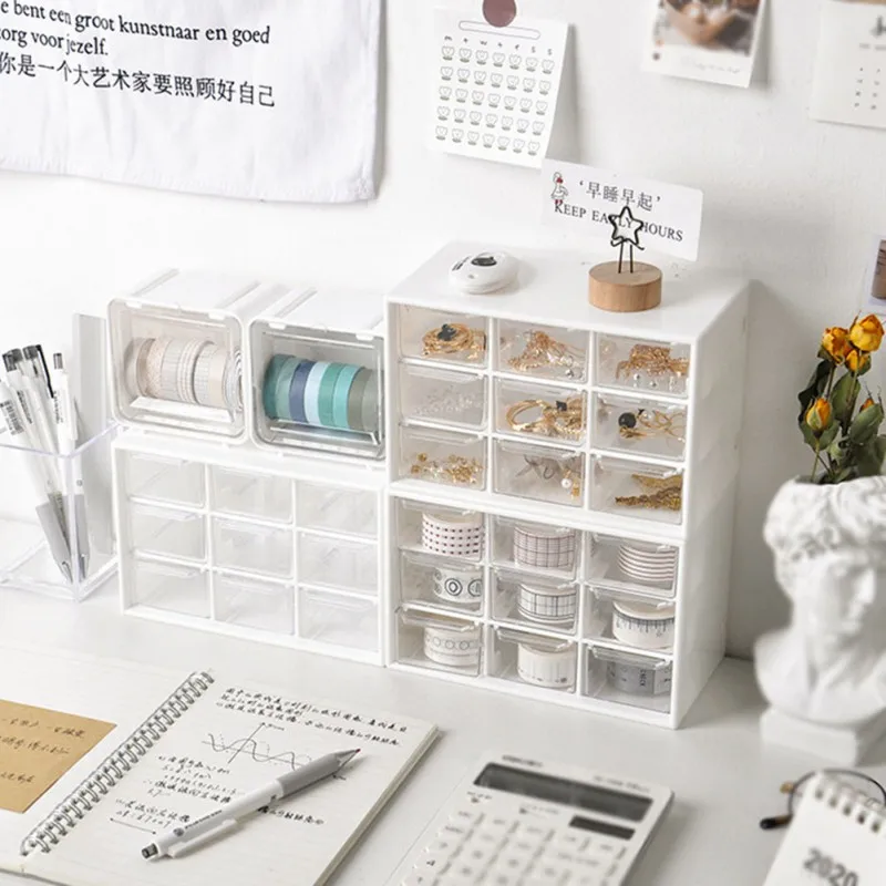 Бытовой ящик для хранения Настольный стеллаж ювелирных изделий