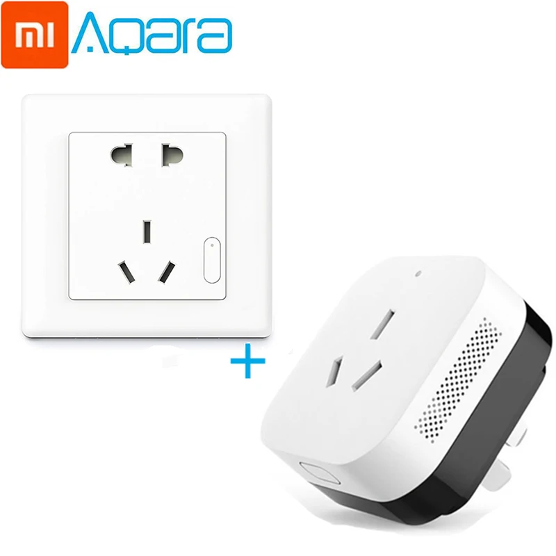 socket add companion xiaomi Aqara умная розетка питания, Zigbee wifi Пульт дистанционного управления беспроводной переключатель работа для xiaomi умный дом наборы приложение - Комплект: socket add companion