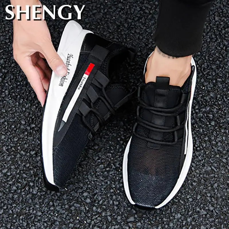 Новинка Модная мужская повседневная обувь Сетчатые дышащие кроссовки