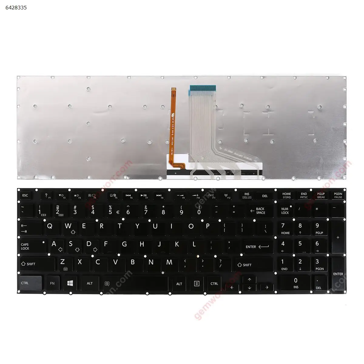 

US QWERTY New Keyboard for Toshiba P50-A P50T-A P55-A P55T-A P70-A P70T-A P75-A P75T-A P50-B P50T-B P55-B P55T-B / Backlit