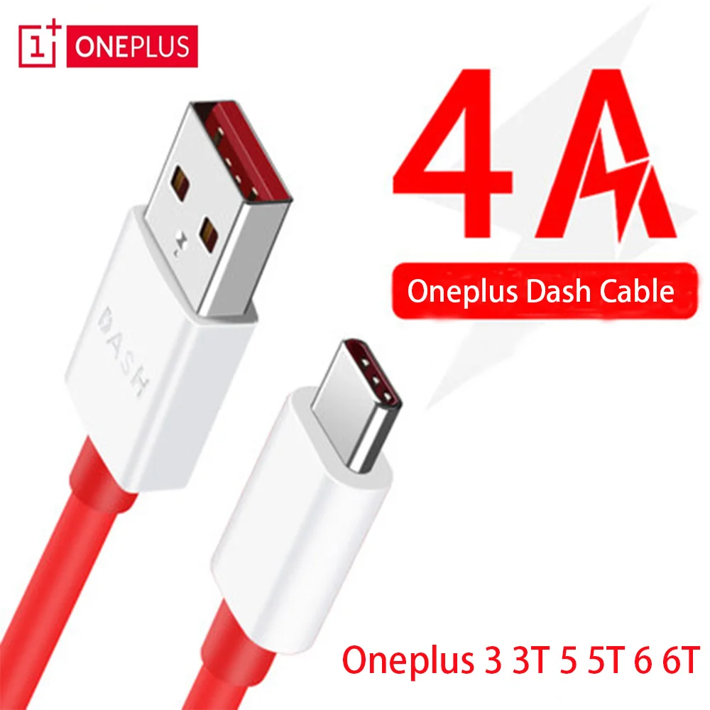 Оригинальный зарядный кабель Oneplus 6T Usb Type C быстрый красный для передачи данных и