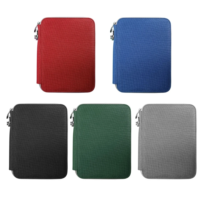 

PU Leather Notebook Business Notepad Loose Leaf Binder Spiral Notebook with Zipper Lock Travelers Handbook Notebook B5 M17F