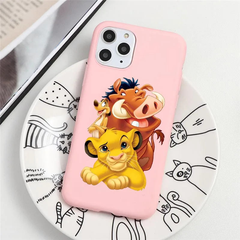 

Lion King Pumba Hakuna Matata Phone Case For iphone 12 11 Pro Max Mini XS 8 7 6S Plus SE 2020 XR Candy color soft Silicone cover