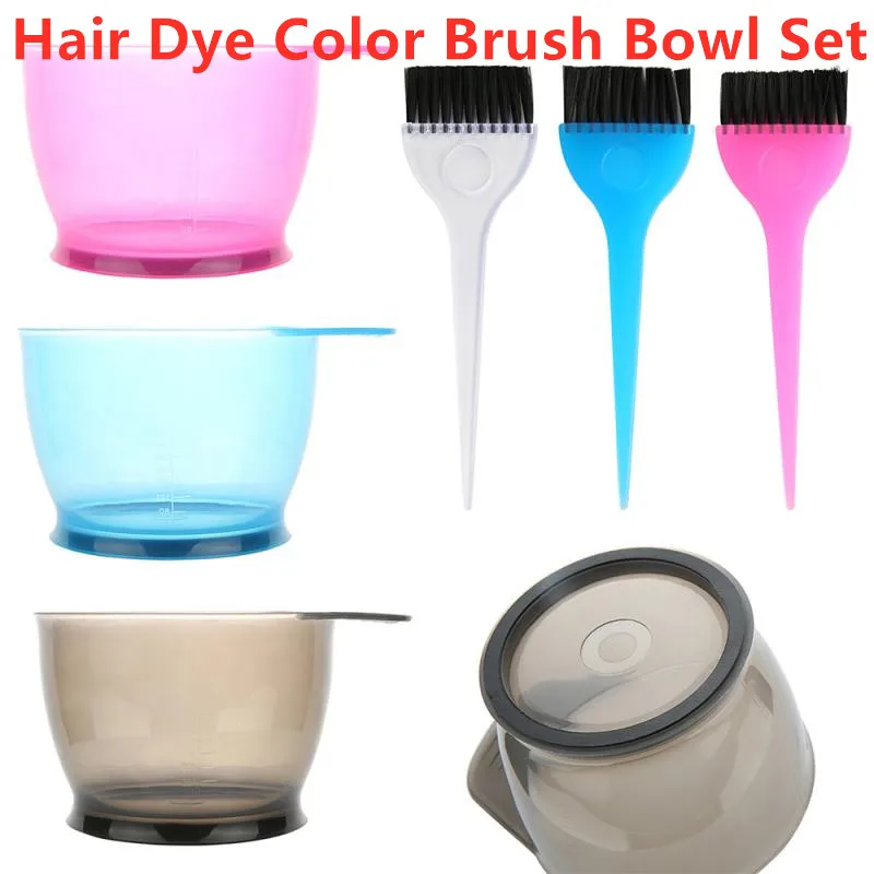 

2PCS/Set Hair Dye Color Brush Bowl With A Non-Slip Rubber Pad Hair Tint Dying Coloring Applicator Hairdressing Styling Tools