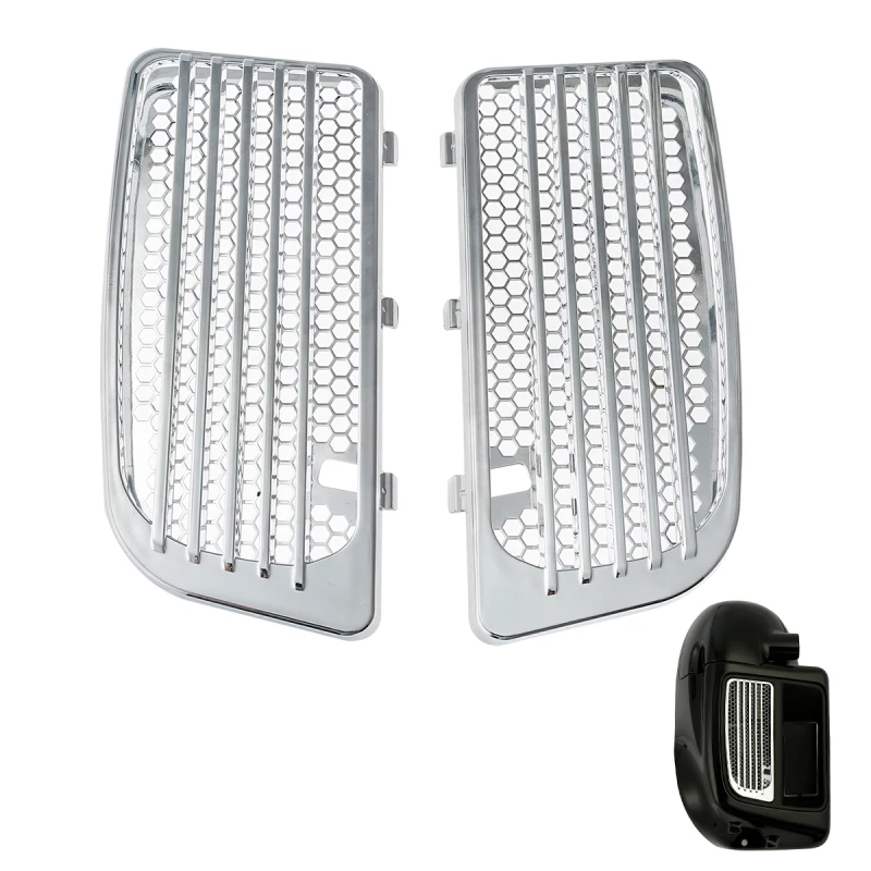 Черный/хромированный ABS радиатор нижняя обтекатель с двойным охлаждением для