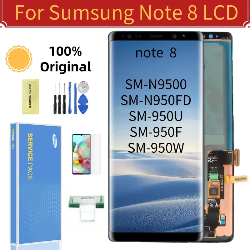 Original AMOLED LCD For Samsung Galaxy Note8 N950 N950F N950DS LCD Display Touch Screen Digitizer For Samsung Note8 Repair Parts