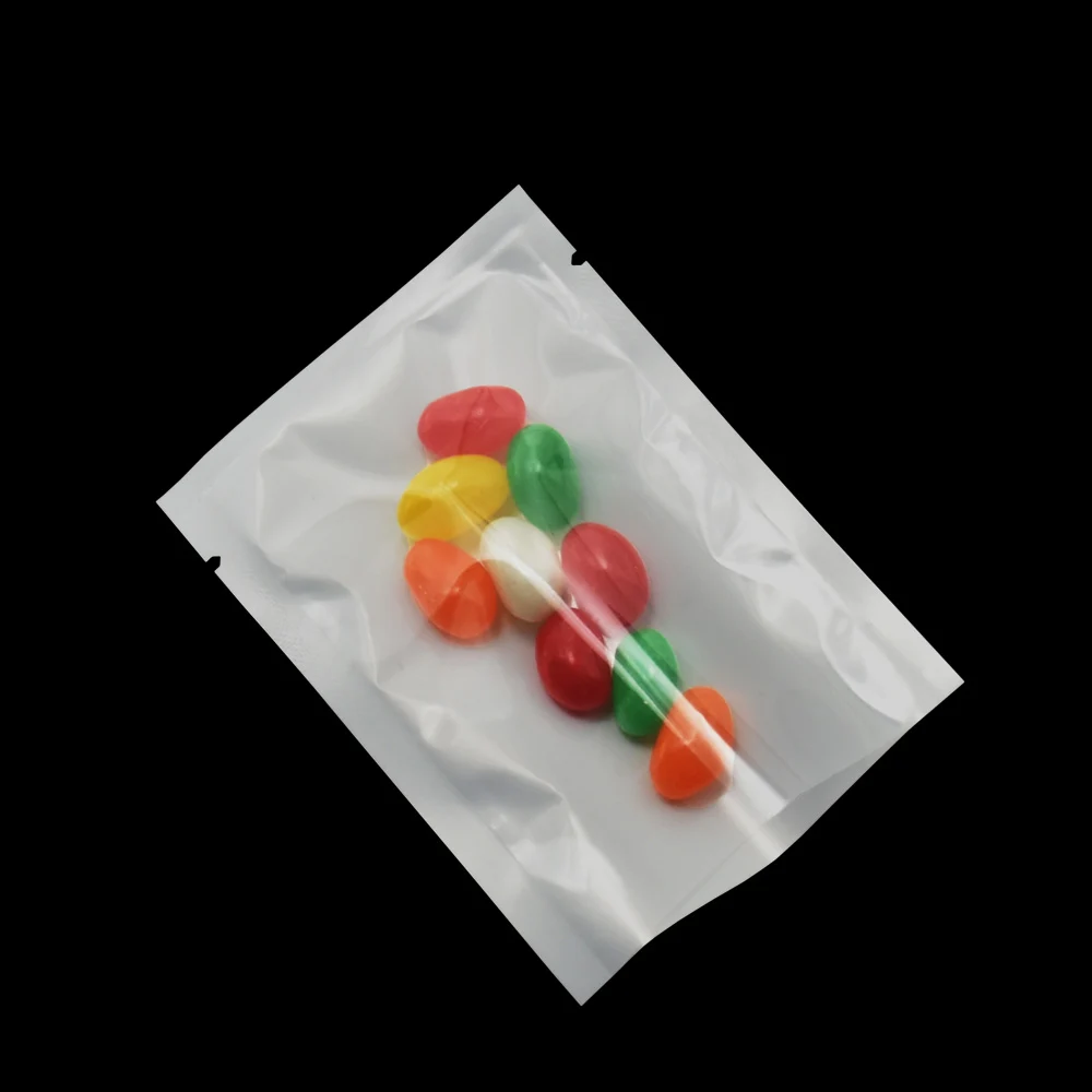 500 шт. розничная продажа 6x9 см белый/прозрачный передний открытый Топ пакет для