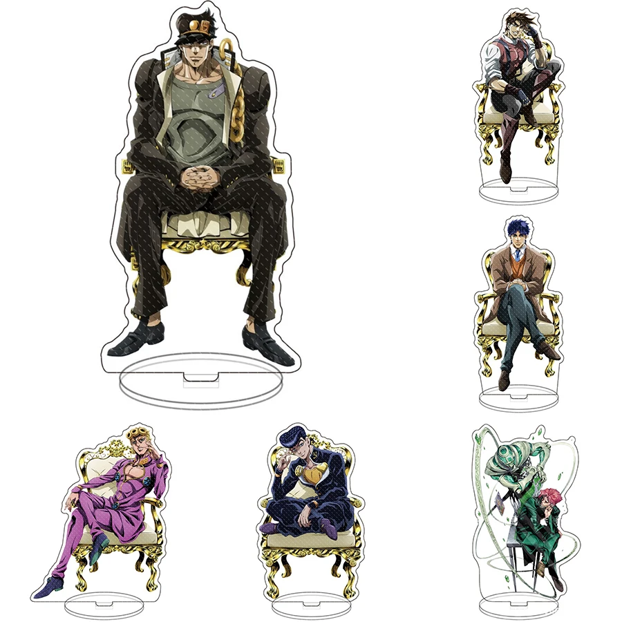 

Anime JoJos Bizarre Adventure Jotaro Kakyoin Polnareff Joseph Avdol Iggy Acrylic Stand model plate holder cake topper