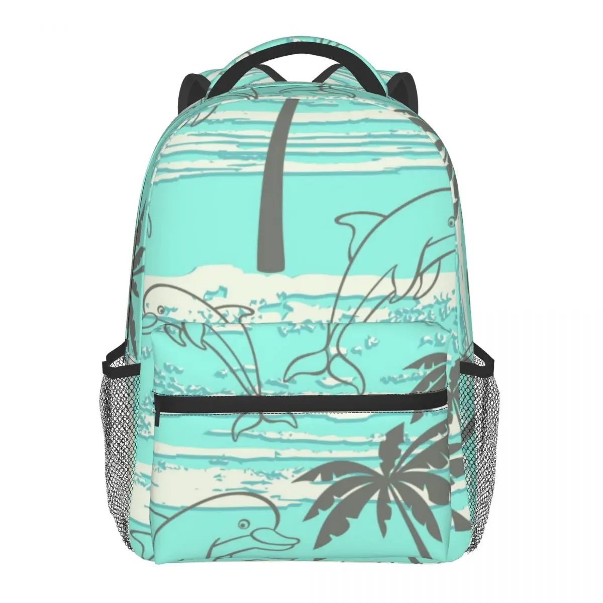 

Palms And Dolphins Casual Daypack Travel School Bag with Pockets for Women College