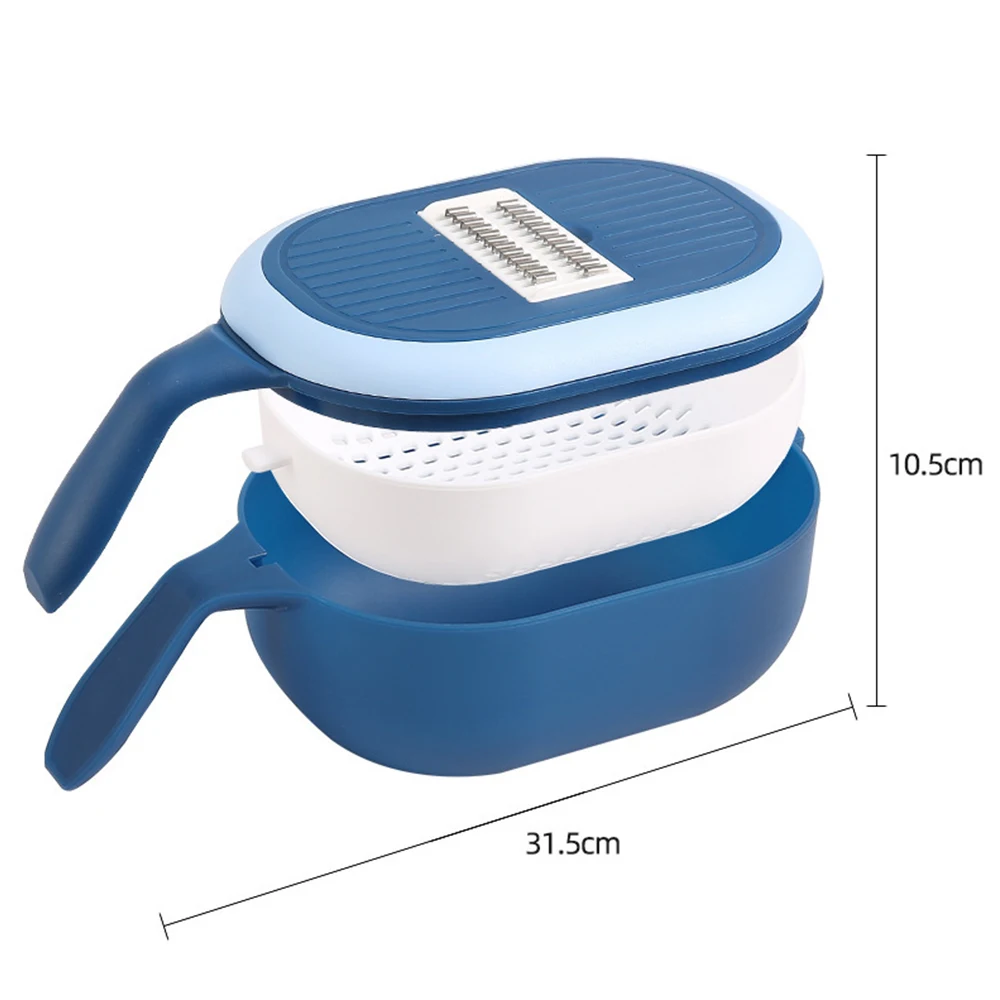 

Multifunctional Vegetable Cutter 6 Blades Fruit Potato Peeler Carrot Grater Drain Basket Kitchen Gadgets Cooking Accessories