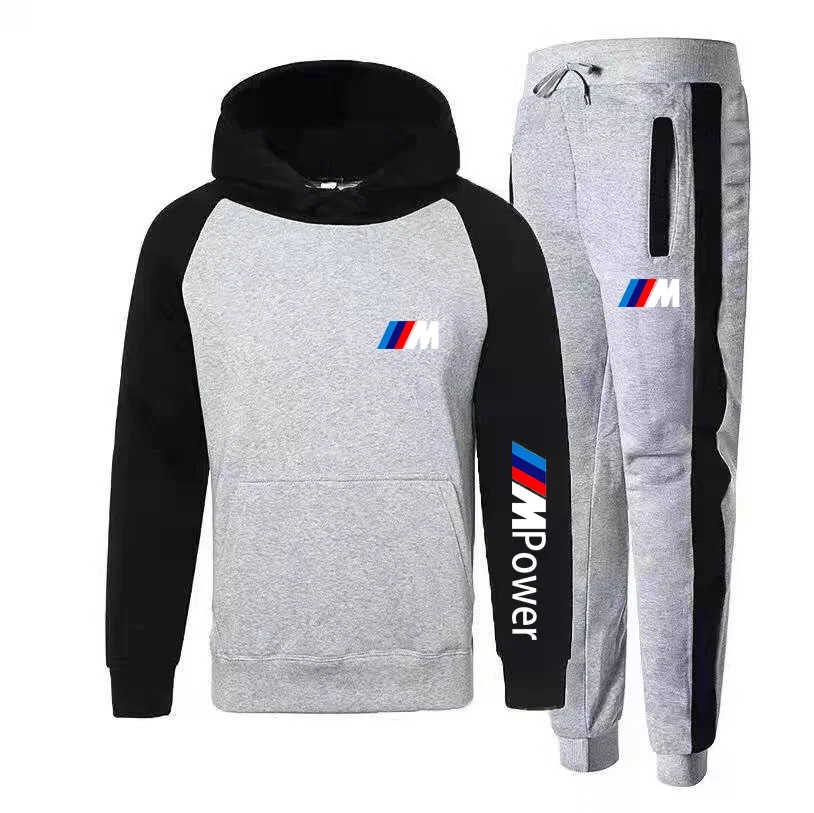 Мужской новый брендовый спортивный и удобный костюм с принтом BMW свитер