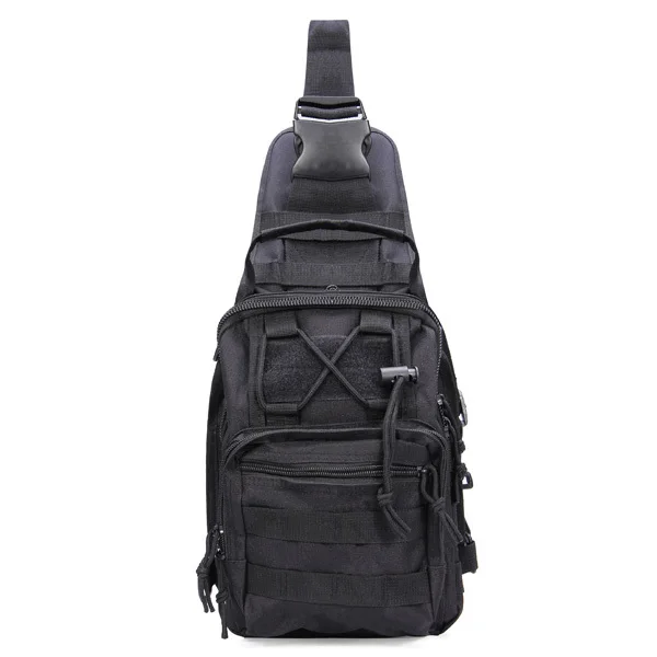 EBOYU тактическая сумка-слинг, Мужская Военная спортивная сумка, EDC Molle Pack, рюкзак, сумка через плечо, на грудь, для кемпинга, пешего туризма - Цвет: Black