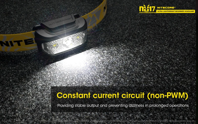 Микро-usb перезаряжаемый Nitecore NU17 тройной выход ультра легкий Начинающий налобный фонарь встроенный литий-ионный аккумулятор