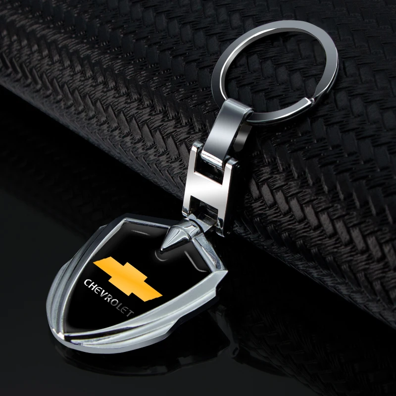 

1pcs Car Metal Aluminum Badge Key Ring Key Chain for Chevrolet Cruze Sail Onix Corsa Aveo Captiva Sonic Spark S10 Tracker
