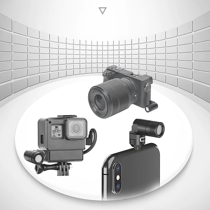 Беспроводной микрофон Comica для GoPro Vlog iPhone Andriod смартфонов SONY Nikon DSLR 8 7 6 5 Plug and Play