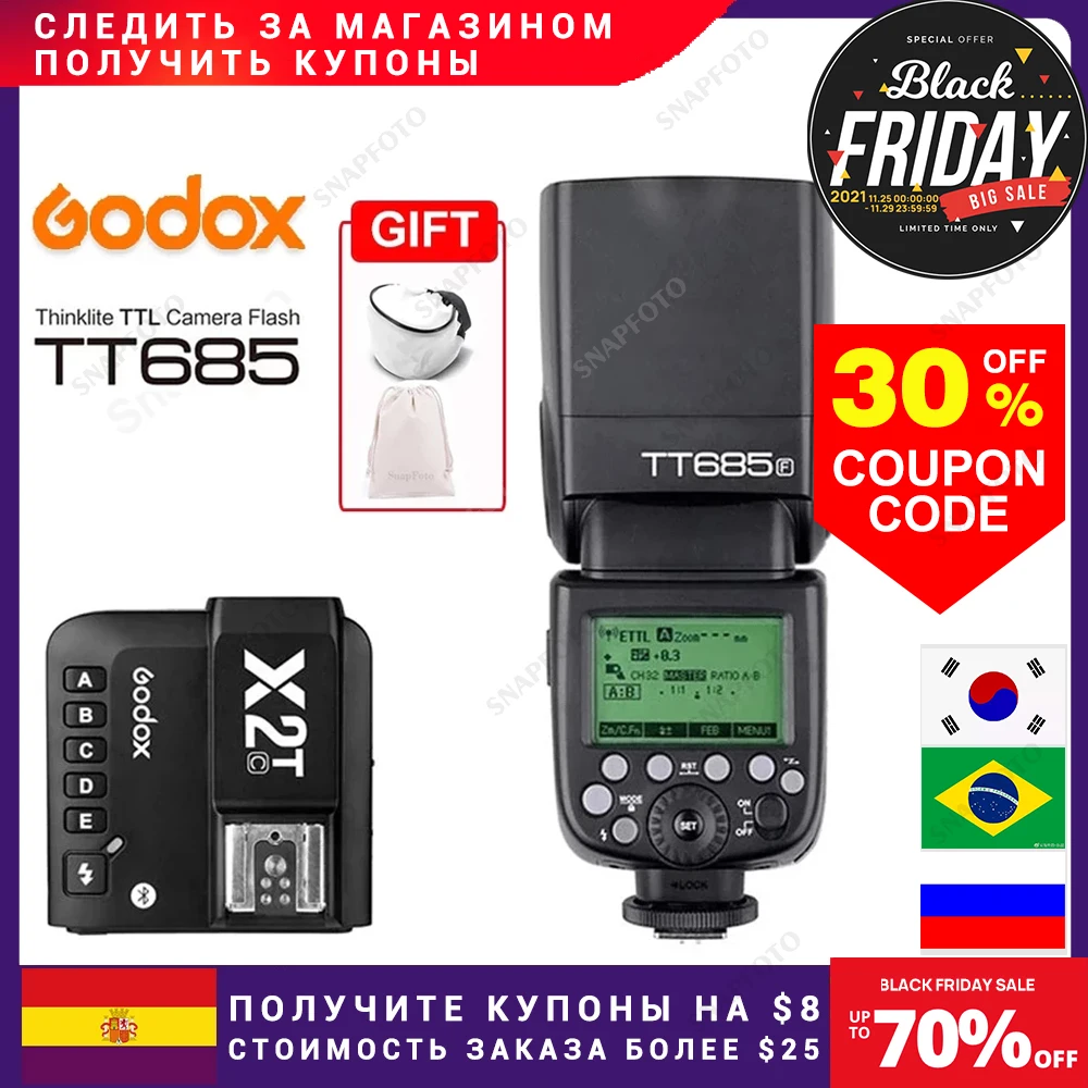 Godox V860III V860II V860IIC V860IIS V860IIN Flash Speedlite TTL for Canon Nikon DSLR cameras Olympus Panasonic Sony | Электроника
