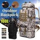 Рюкзак водонепроницаемый из ткани Оксфорд, 100 л, военный, тактический, для отдыха на открытом воздухе, походов, рыбалки, охоты