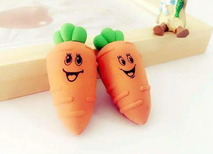 

Школьные принадлежности, 2 шт., ластик с морковкой из мультфильма, съемный ластик