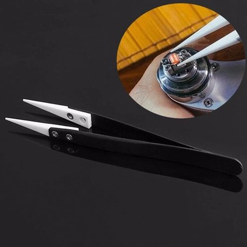 Новый Антистатический керамический Tweezers электронная сигарета промышленный