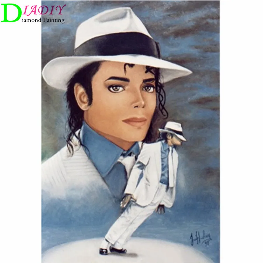 

5d DIY Diamond Painting Set Michael Jackson Full Drill Square Picture Crystal Mosaic round Diamant Embroidery Accessories Art