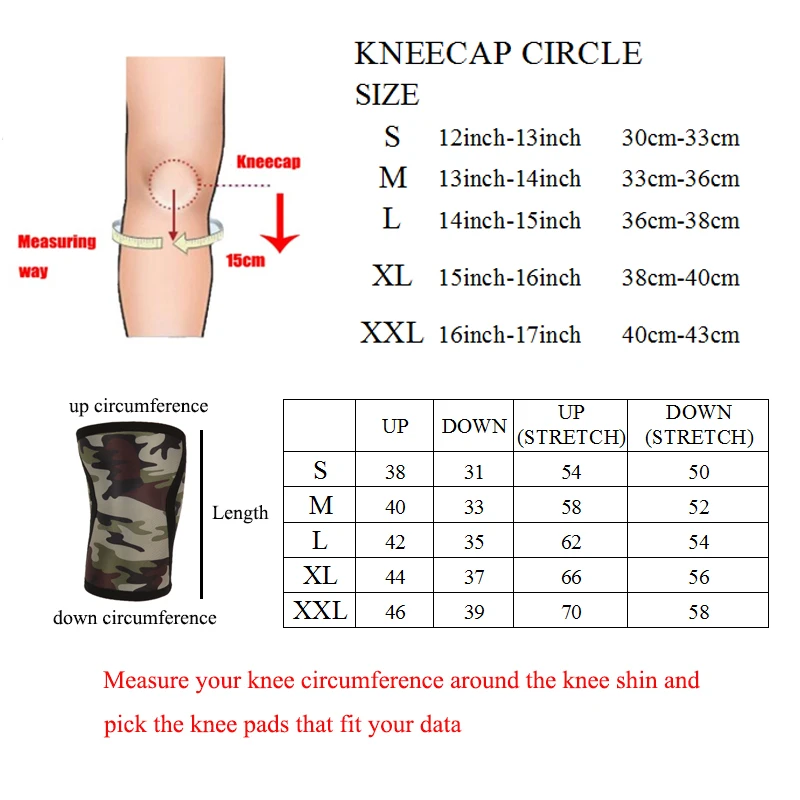 1 пара неопреновые компрессионные наколенники для мужчин и женщин тяжелой