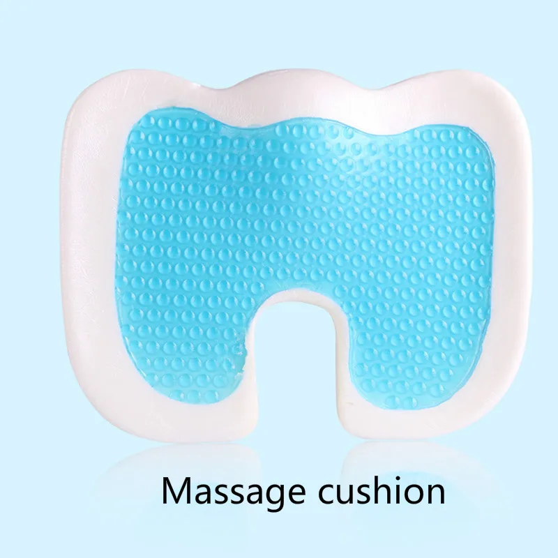 Автомобильная U-образная массажная подушка для сиденья гелевая дорожная офисная