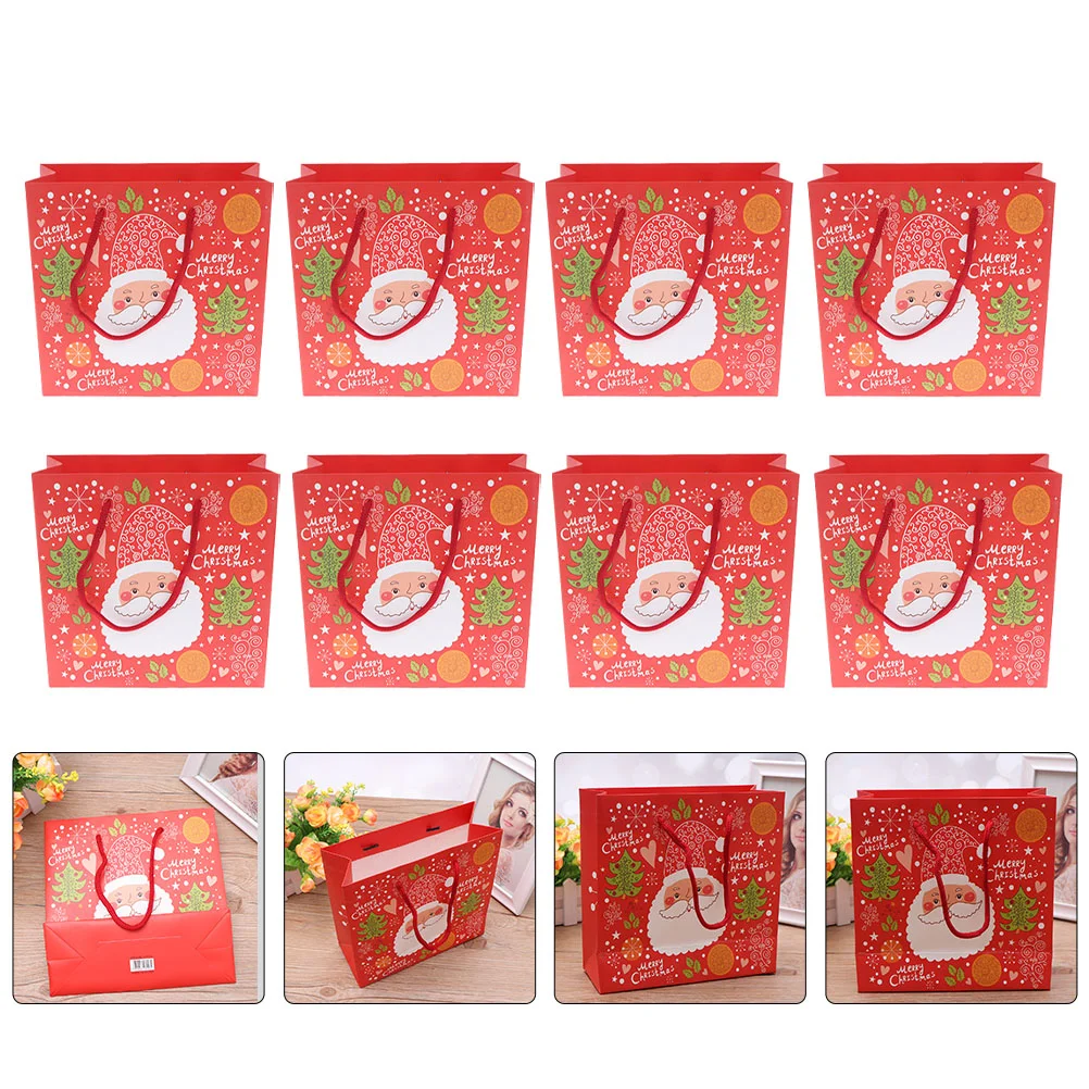

10 шт. изысканные Мультяшные рождественские подарочные пакеты, картонные рождественские подарочные пакеты