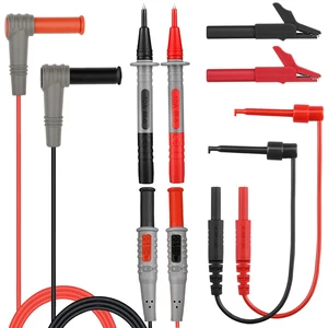 Тестовый зонд для мультиметра, e-образные провода для мультиметра, кабель с клещи, игольчатый наконечник, щуп, наборы тестовых проводов
