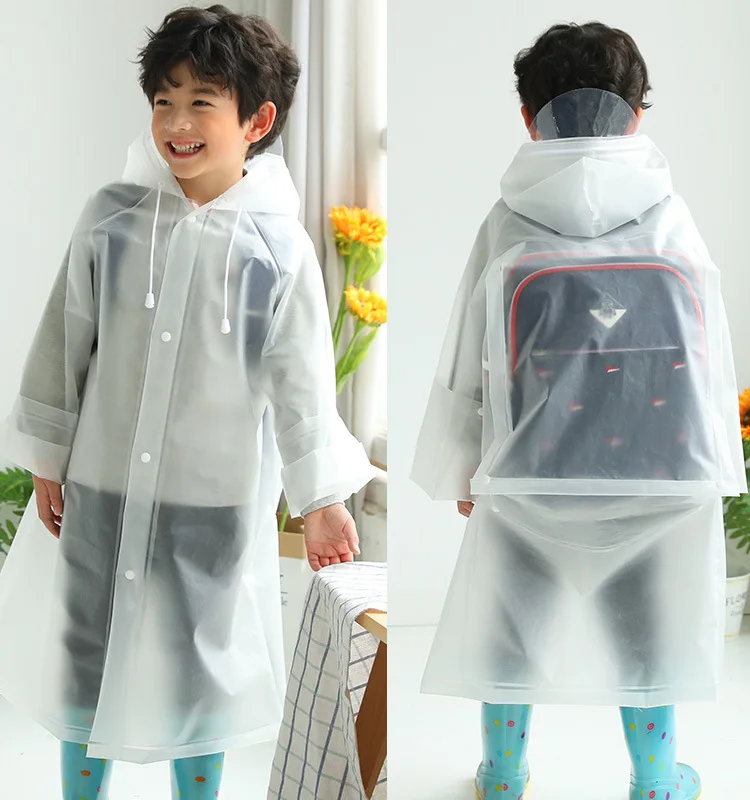 Yuding Children's Raincoat with Schoolbag Boys Girls Kindergarten Logo Printing Baby Poncho Hike Outdoor Kids Backpack | Дом и сад