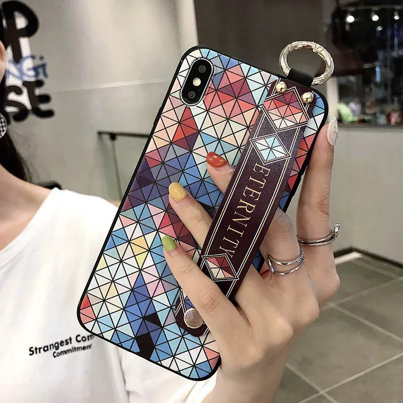 Армейский зеленый Наполовину обернутый чехол на запястье для Redmi Note 8 Pro 5 6 7Pro 4X K20 Pro Чехол для Xiaomi 8 9 CC9 A3 Lite ремешок на запястье задняя крышка из ТПУ - Цвет: Армейский зеленый