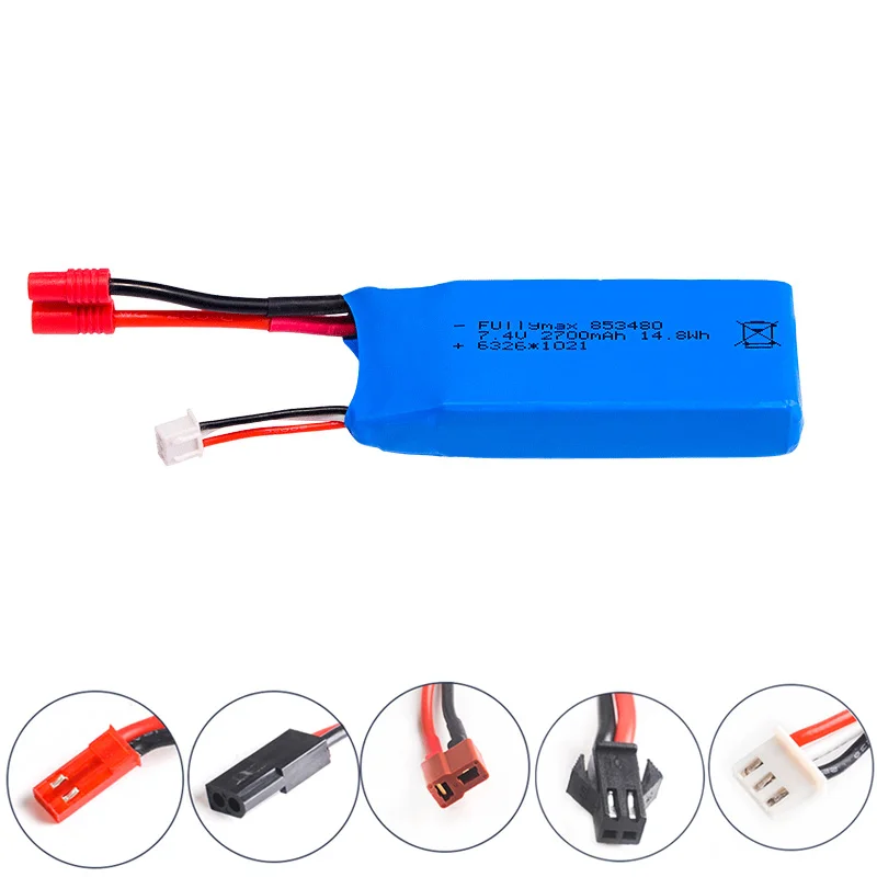 

7.4v 2700mAh 25c Lipo battery 2S with Over Current Protection for Syma X8C X8W X8G X8 RC Drone Parts