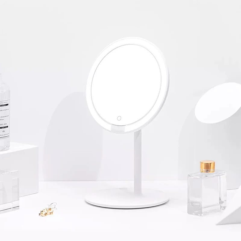

Xiaomi Mijia Led Light Makeup Mirror Storage LED Face Mirror Adjustable Touch Dimmer USB Led Vanity Mirror Table Cosmetic Mirror