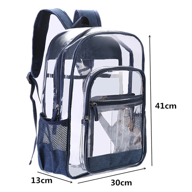 Прозрачный рюкзак из ПВХ женский водонепроницаемый прозрачный Подростковый для