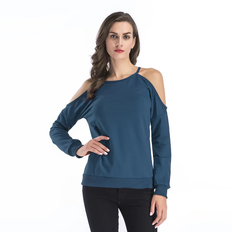 

Pop Women Lady T-shirt Tee Top Long Sleeve Bare Shoulder Fashion Sexy Loose Clothing Pop 88